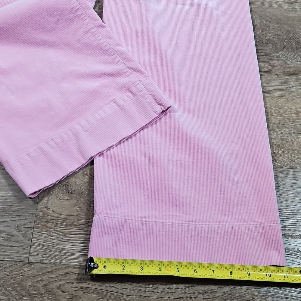 Maeve Anthropologie The Colette Light Pink Corduroy High Rise Wide Leg Crop Pant - Picture 16 of 16